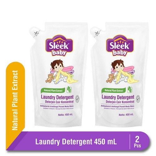 Jual Sabun Cuci SLEEK Baby Laundry Detergent Deterjen Cair Refill 450 ...