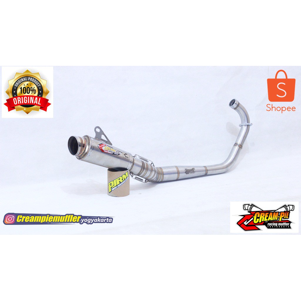 knalpot creampie muffler jogja satria fu 200cc type cp3 stainles Dragbike