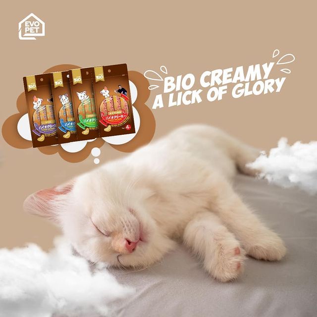 BIO CREAMY 15 Gram Snack Kucing Cat Treats Baim Wong