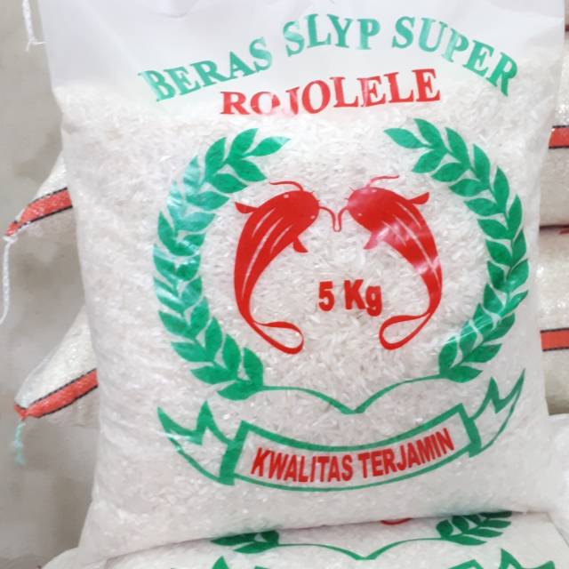 

BERAS ramos ROJOLELE 5ltr/5KG kemasan hijau kualitas bagus bisa jtr