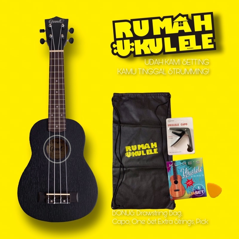 GRANDE/COWBOY UKULELE HITAM SOPRAN