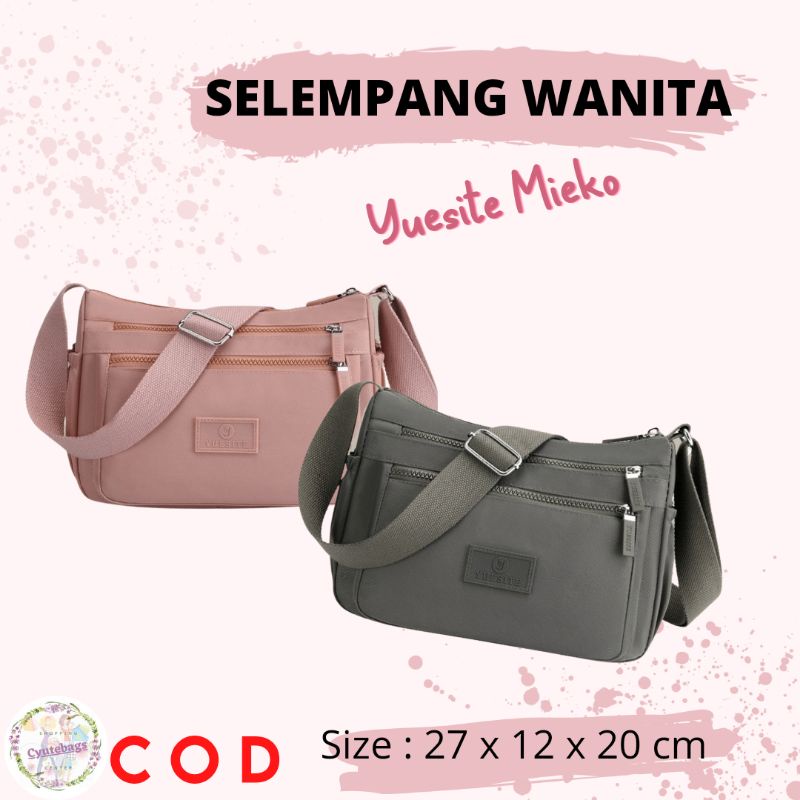 TAS SELEMPANG WANITA YUESITE MIEKO MEDIUM CROSSBODY WATERPROOF IMPORT CYUTEBAGS