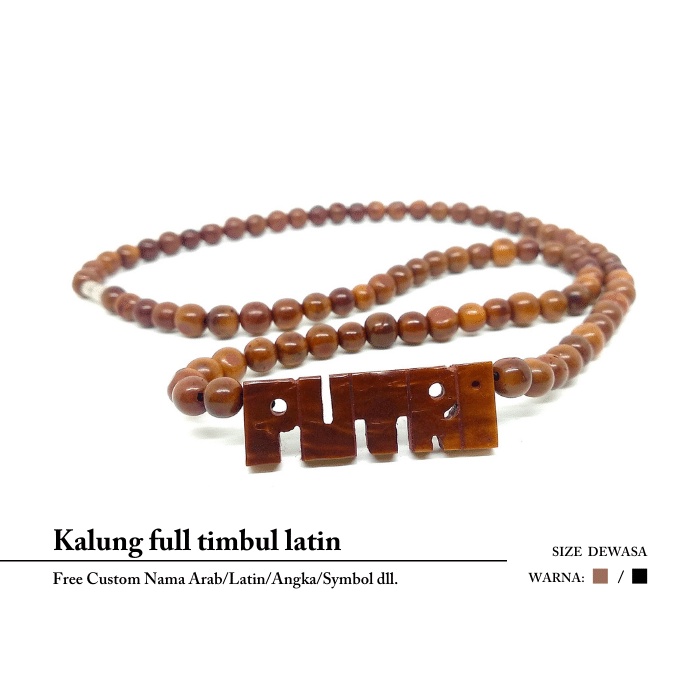 Kalung Nama Custom Liontin Huruf Ukir Timbul Font Standar Kaokah Handmade Koka Kaukah Kaoka Kokka Asli