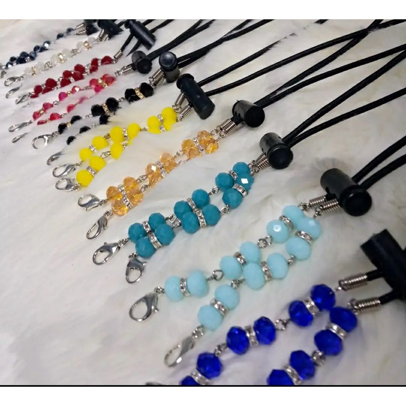 Tali Hijab Masker Kristal Fashion