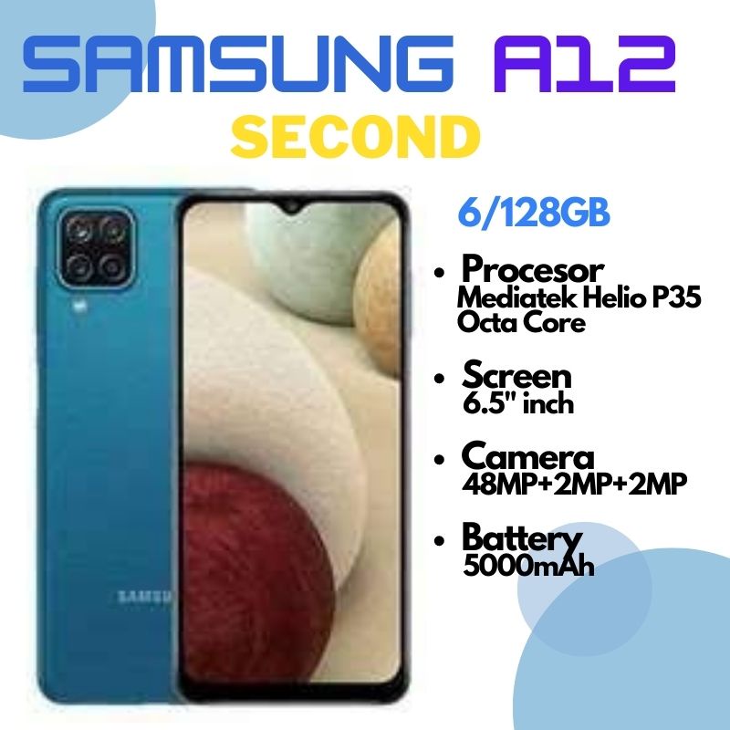 Samsung A12 Second 6GB/128GB Blue Mulus