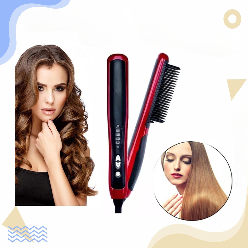 Catok sisir Pelurus Rambut hair Straightener Curler 2 in 1 ⭐supertop⭐