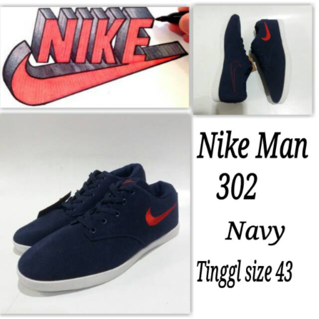 Sepatu kets nike man 302 navy sepatu murah