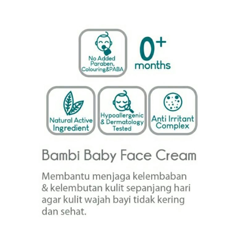 Bambi face cream 50 gr/cream wajah