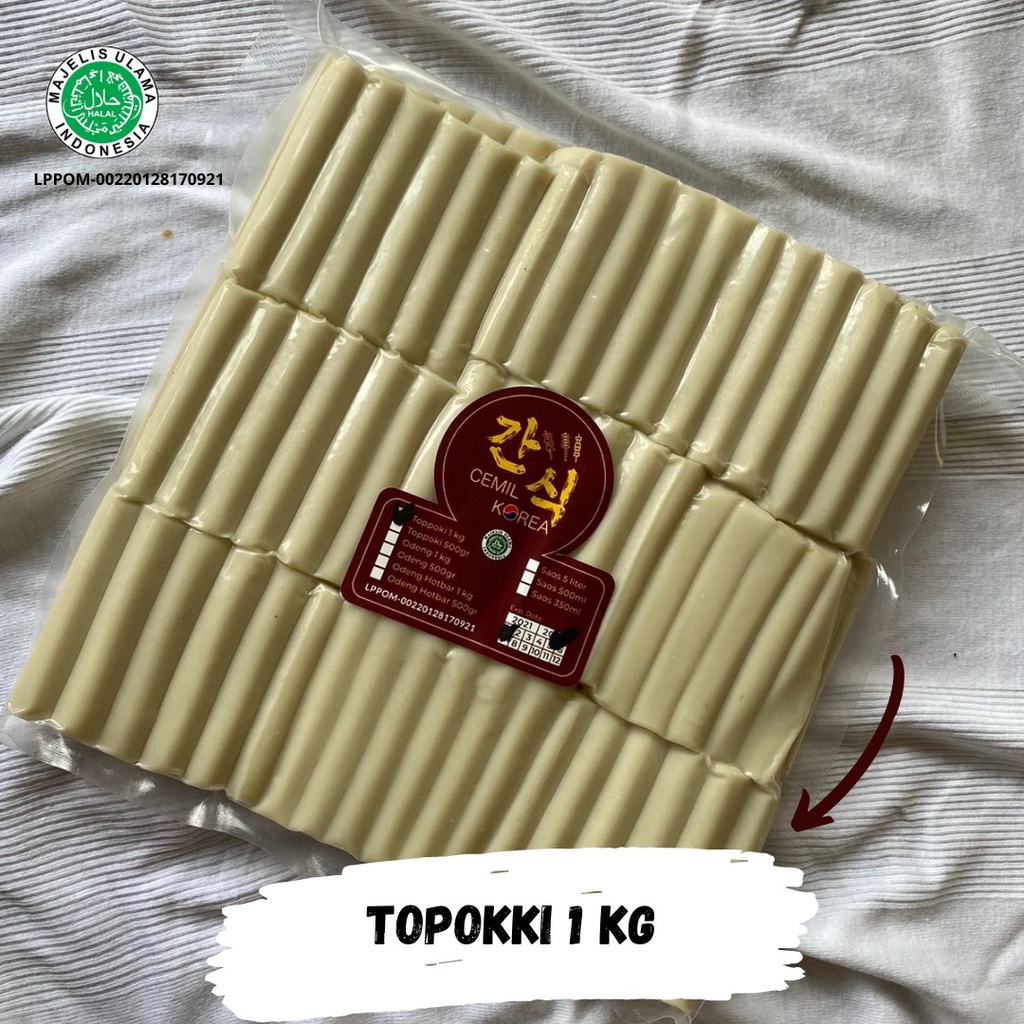 Tteokbokki / Topokki / Topoki / Toppoki ukuran 1kg