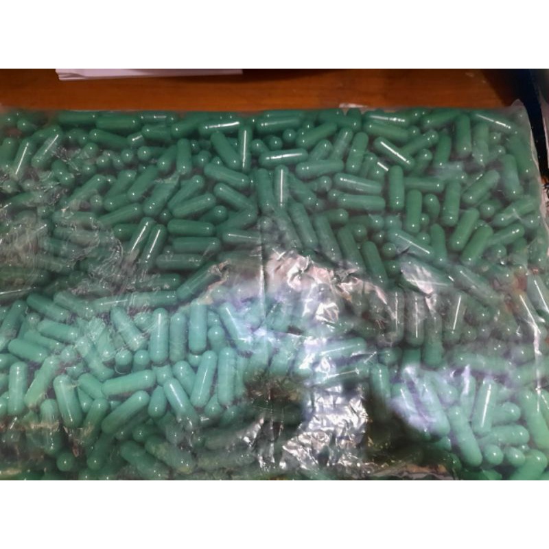 Cangkang Kapsul 0 Hijau Polos isi 1000 pcs