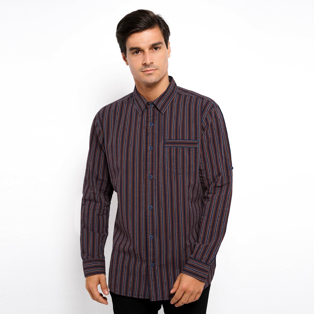 Cressida Kemeja Bigsize (Regular+Slimfit) Men  Maroon - RMBL.FB216