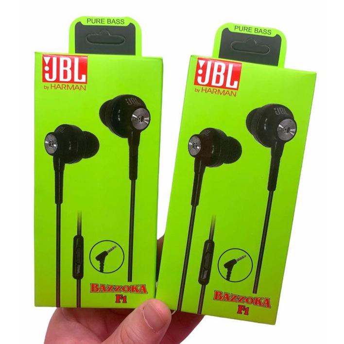 HF HEADSET JBL BAZZOKA F1 SUPER BASS PACKING IMPORT