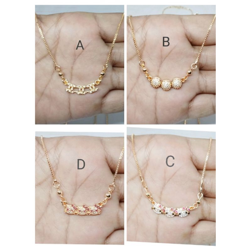 K101. Kalung xuping anak anak lapis emas dgn mata zircon UK 35 cm