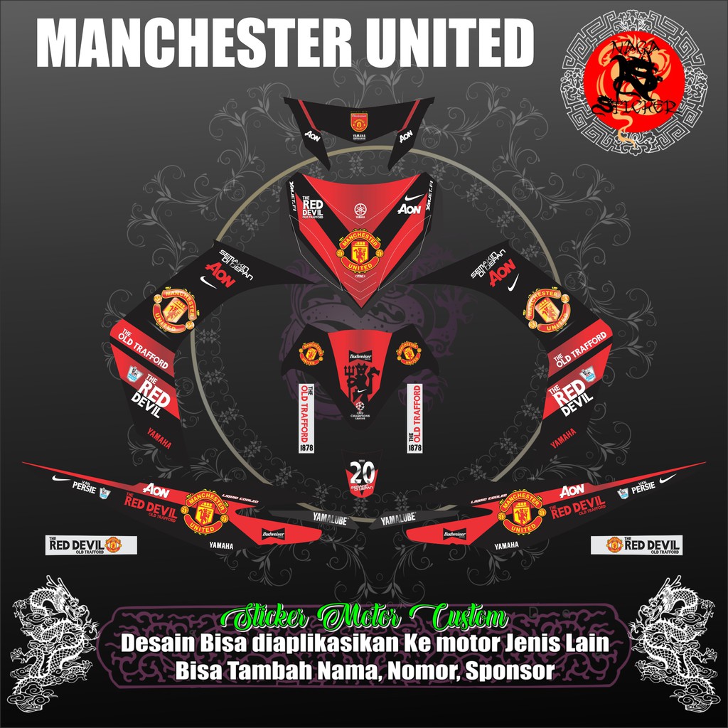DECAL STICKER FULLBODY YAMAHA JUPITER MX OLD 2008 MANCHESTER UNITED