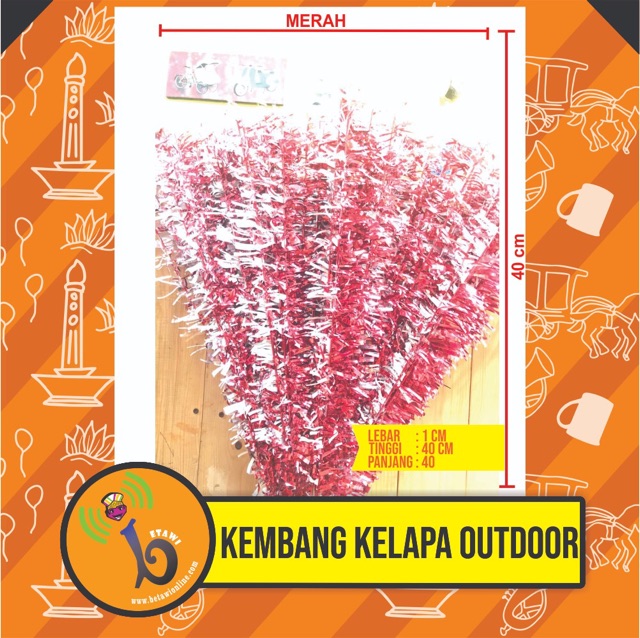 Hiasan Kembang Kelapa Hologram / Kembang kelapa 50 cm