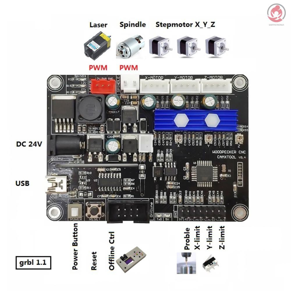 Grbl 3-axis Papan Kontrol Cnc Grbl Untuk Mesin Ukir