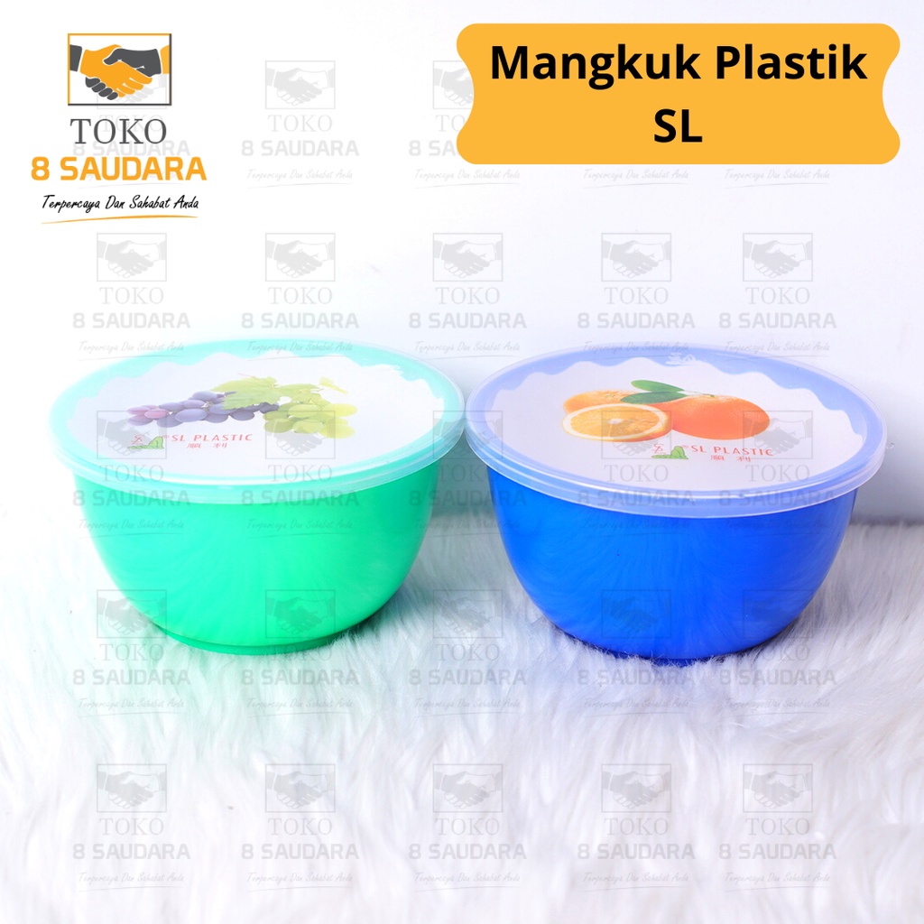 Mangkuk SL Plastik + Tutup//Mangkuk Mie//Mangkuk Elegan//Mangkuk Murah