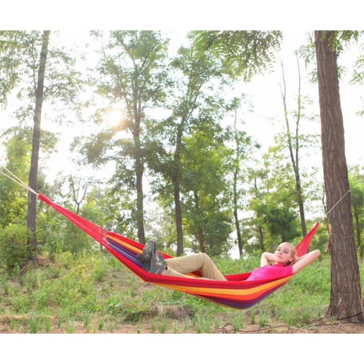 Canvas Hammock Ukuran 280x80cm - Ayunan Pohon - Max Load 140kg