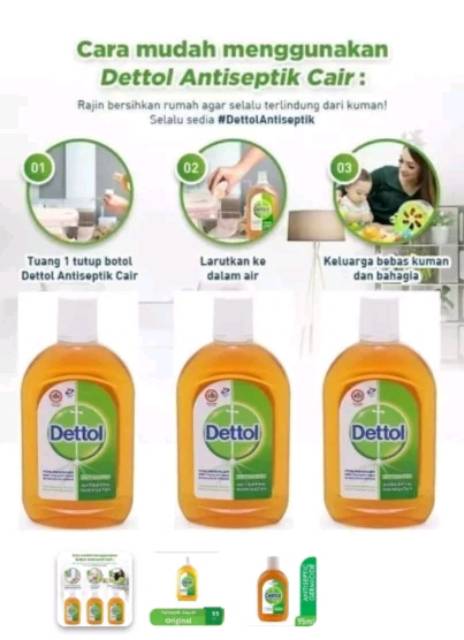 Dettol Antiseptik 45 ml dan 95ml