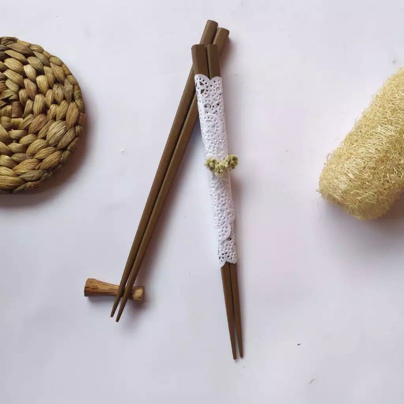SUMPIT KAYU KOTAK / sumpit kayu / sumpit makan / sumpit sushi / set alat makan / souvenir