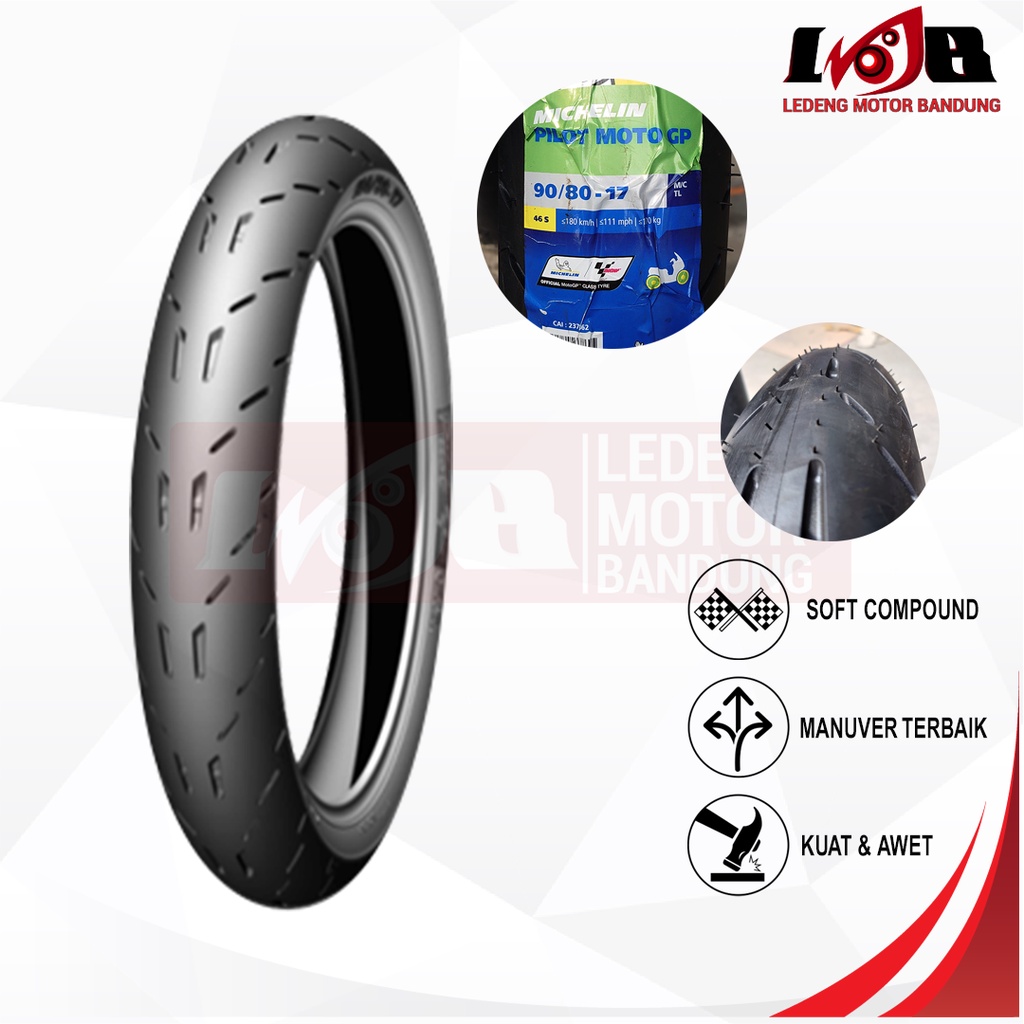 Michelin 90/80-17 Pilot MotoGP Motor Bebek Ban Soft Compound Tubeless