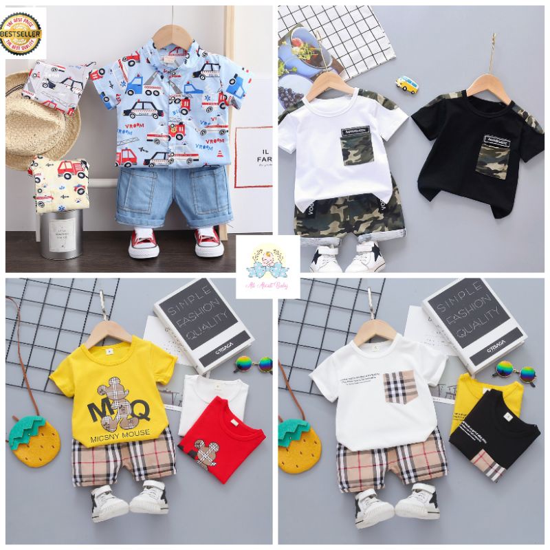 0-4TAHUN BAJU SETELAN ANAK LAKI-LAKI KUALITAS IMPORT / BAJU SETELAN BAYI LAKI-LAKI IMPORT