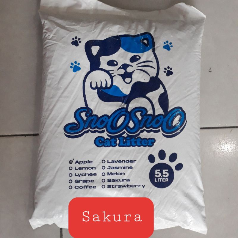 pasir Wangi Kucing Sno-sno 5,5Liter,Pasir kucing/Hamster