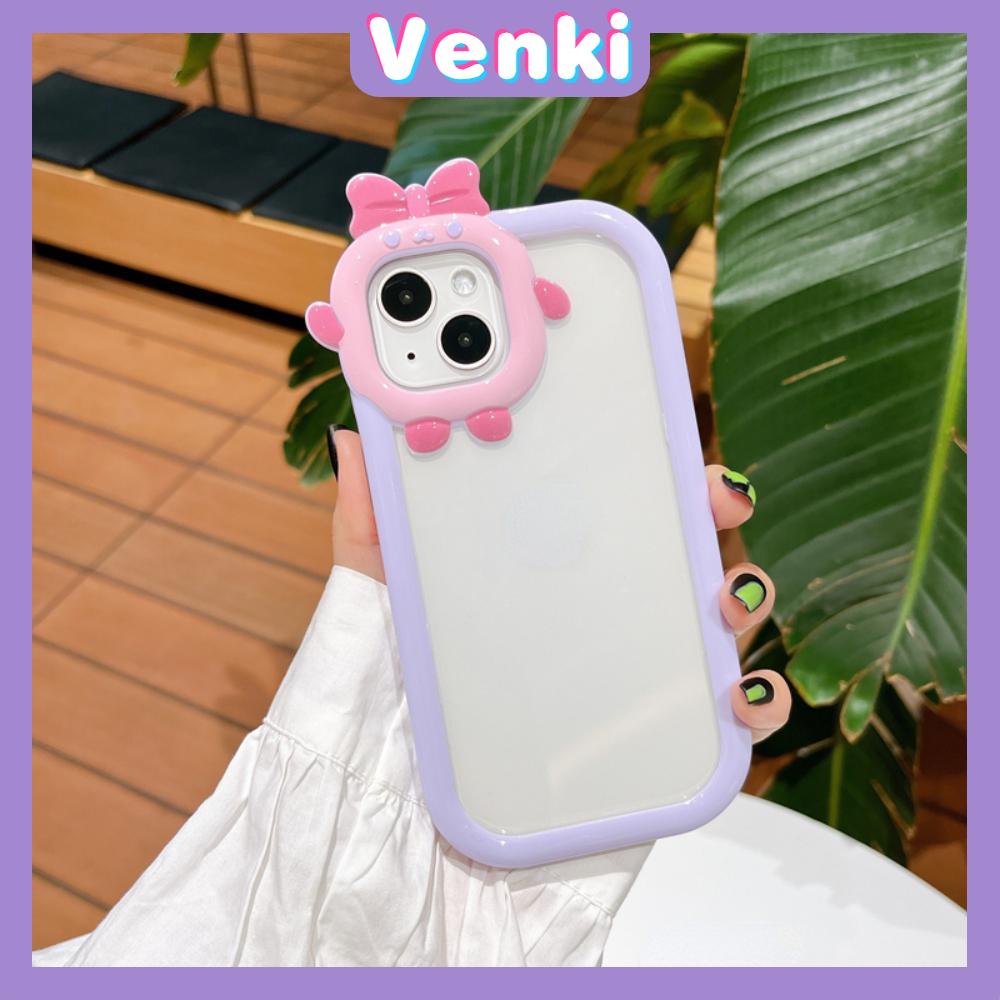 iPhone Case Silicone Soft Case Clear Case Airbag Shockproof Protection Camera Varnish Feel Bow Cute Cartoon Compatible For iPhone 11 Pro Max 13 Pro Max 12 Pro Max 7Plus xr XS Max