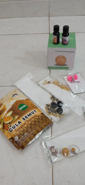 (free Essential Oil) Diffuser Air Humidifier Pewangi Ruangan - Motif Kayu Lubang Samping