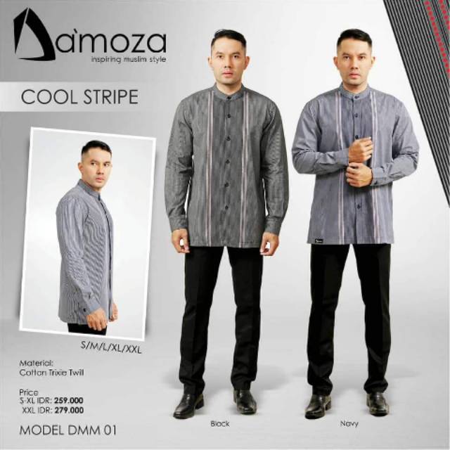 Baju Koko Pria DAMOZA DMM 01|| Gamis Mutif Damoza Upmore