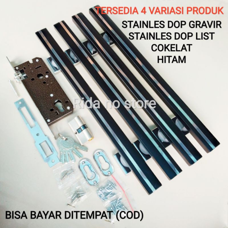 1 set Gagang Pintu Rumah Minimalis 45 cm dan 33 cm Handle Pegangan Pintu kayu