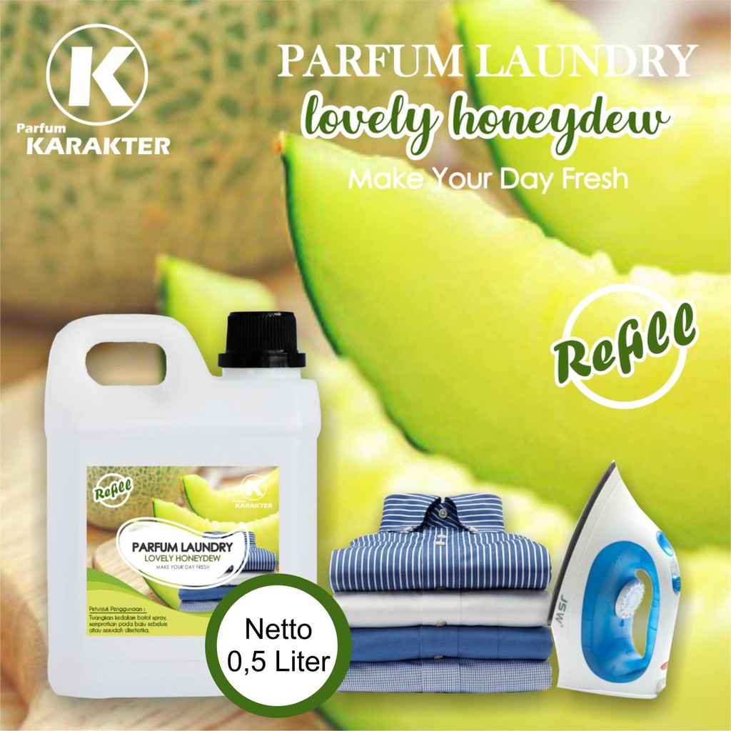 Parfum Laundry Aroma Lovely Honeydew  Bibit Import Wangi &amp; Tahan Lama  Kemasan 0.5 L | Bisa Cod | Terlaris