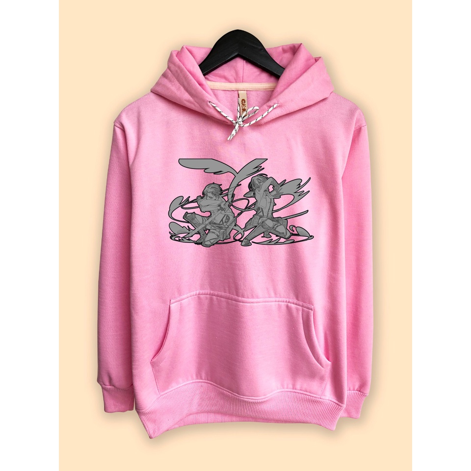 Jaket Hoodie Anime SNK Attack on titan Levi Mikasa