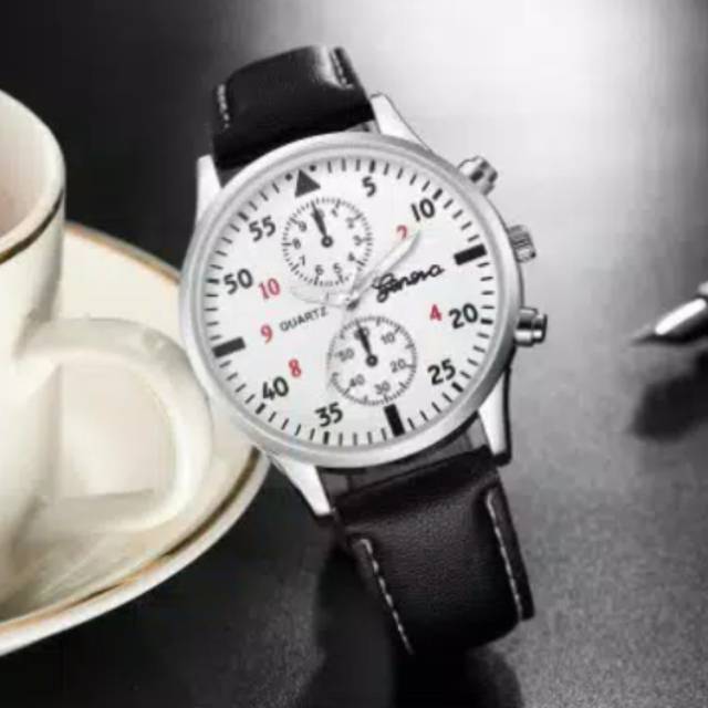 J-101 Jam Tangan Geneva Premium Sport  Pria Fashion Erop