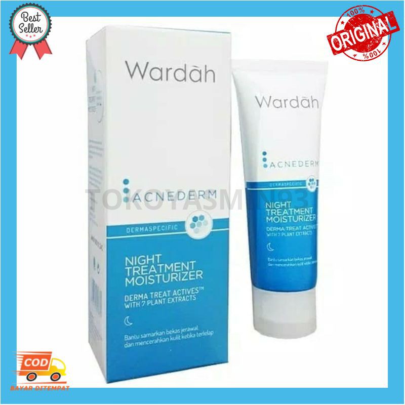 Wardah Acnederm Night Treatment Moisturizer 40 ml Murah