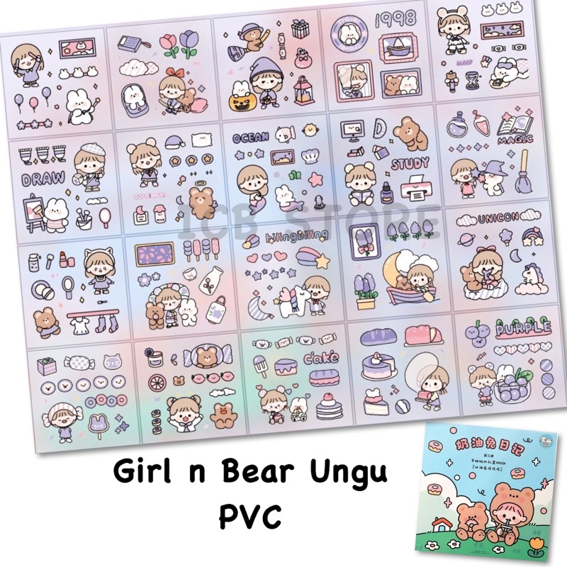 1 Lembar Stiker Aesthetic Tumblr Hp / Stiker Lucu Telado-GNB UNGU PVC