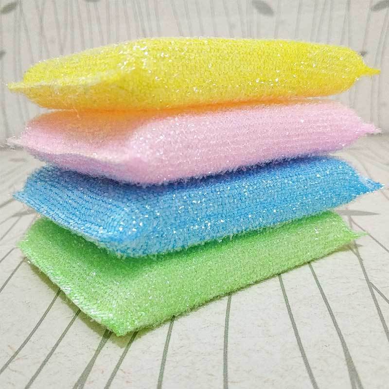 Vinztstore - Spons Cuci Piring Warna Warni Sponge Super Magic Serbaguna Bentuk Kotak