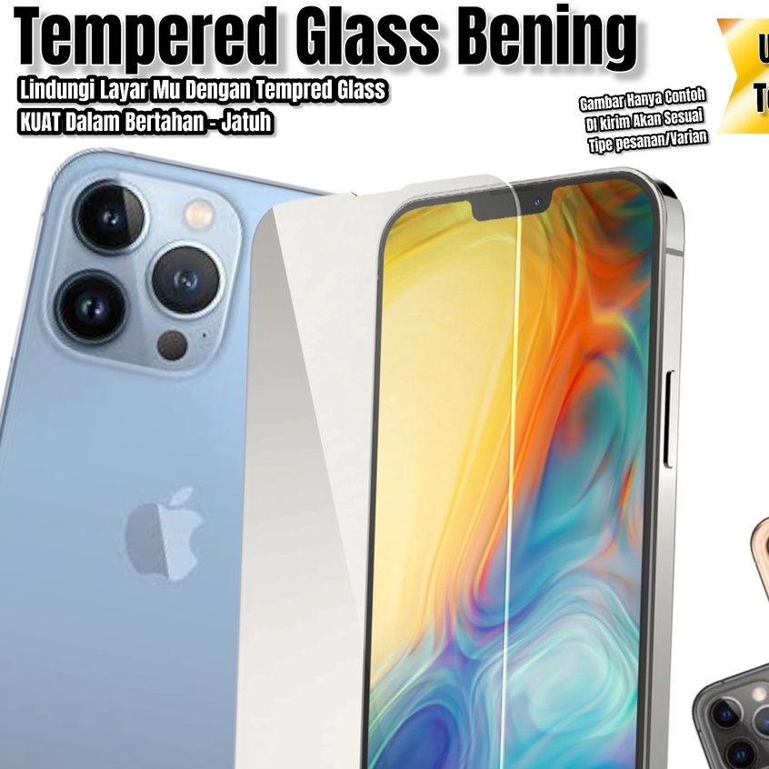 TG Temperd Glass iPhone 13 13PRO 13PROMAX 12 12PRO 12PROMAX 12Mini 11 11PRO 11PROMAX X XS XR XSMAX Tempered KACA BENING-CLEAR-GLOSSY/Tempred Full Cover-Ful Coverage Antigores-Gores Anti/Layar List Hitam-Black/Tanpa-Tidak Ada Lis PROMAX PRO MAX MINI X