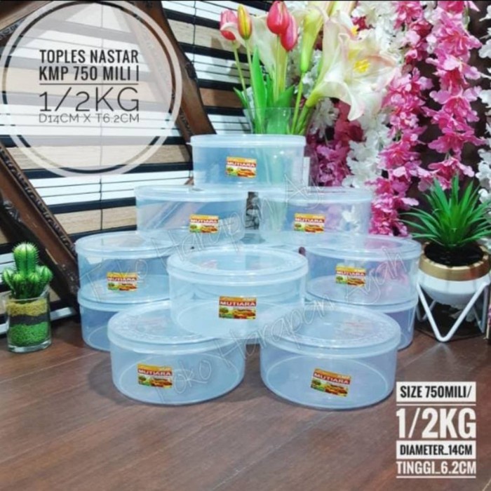 

T20R Toples Kue Kering Nastar 1/2 Kg Kmp Mutiara / Sealware / Kotak Plastik Ht501Gr