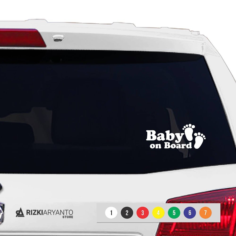 Stiker Kaca Mobil Baby On Board Sticker