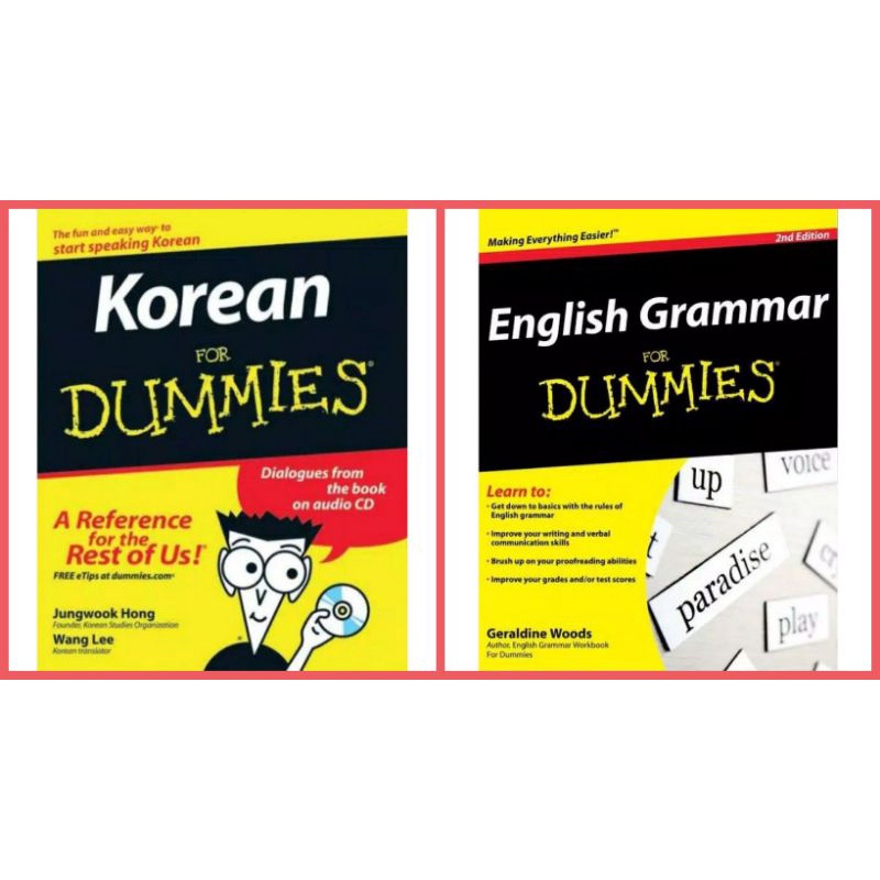 Buku Pelajaran Bahasa Inggris / Korea English / Korean Dummies Books (Ada 2 Varian: Korea & English)