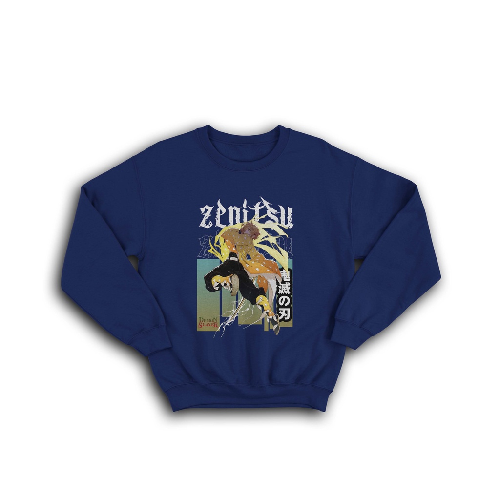 JAKET SWEATER HOODIE CREWNECK DEMON SLAYER ZENITSU