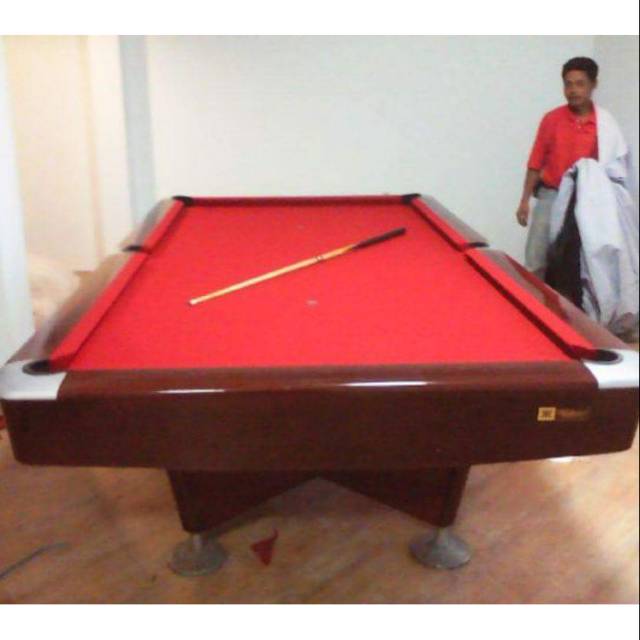 meja billiard biliard bilyard 9feet like new merk thunderbird
