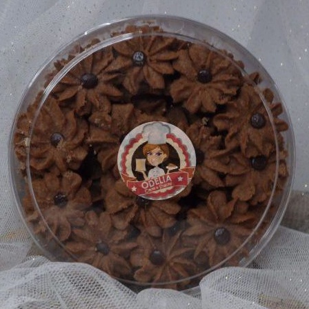 

Kue kering (semprit Bunga coklat)
