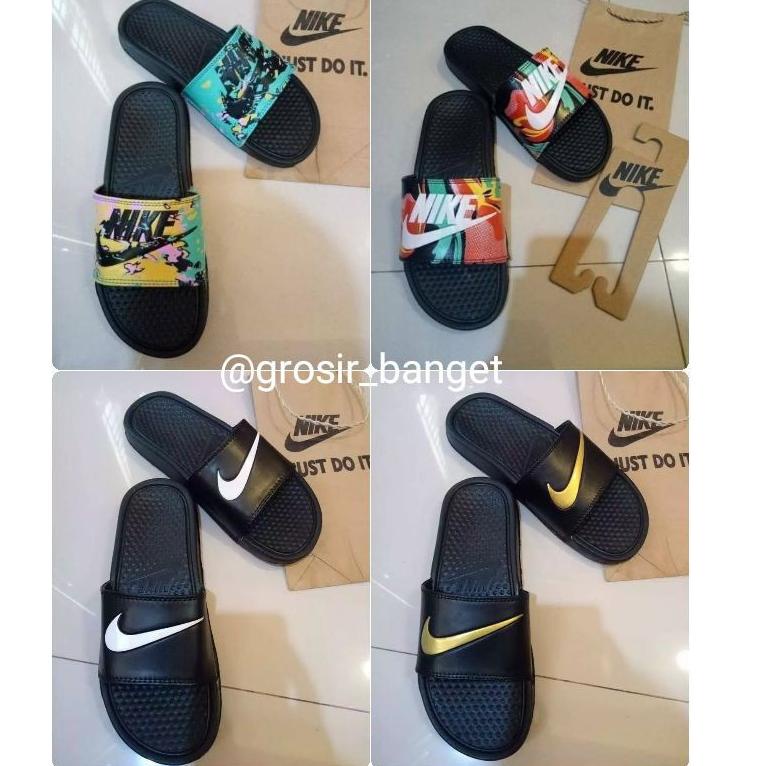 HARGA MURAH Sandal Nike Benassi Slides For Unisex, Nike Benassi Swoosh Grade ori vietnam Sandal Pria