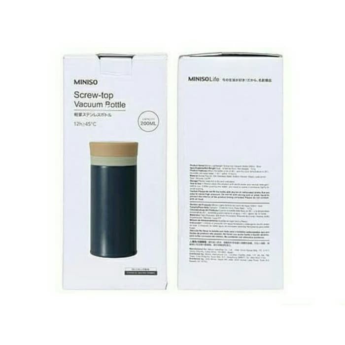 Langsung Order Miniso Official Screw-top Vacuum Bottle/botol Minum/termos mini Murah