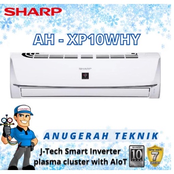 AC SPLIT SHARP 1PK R32 J-TECH INVERTER PLASMACLUSTER - XP10WHY