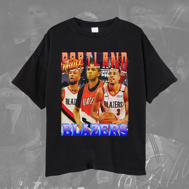 NBA PORTLAND TRAIL BLAZERS T-shirt/Kaos Basket Ball Portland Trail Blazers Vintage Unisex