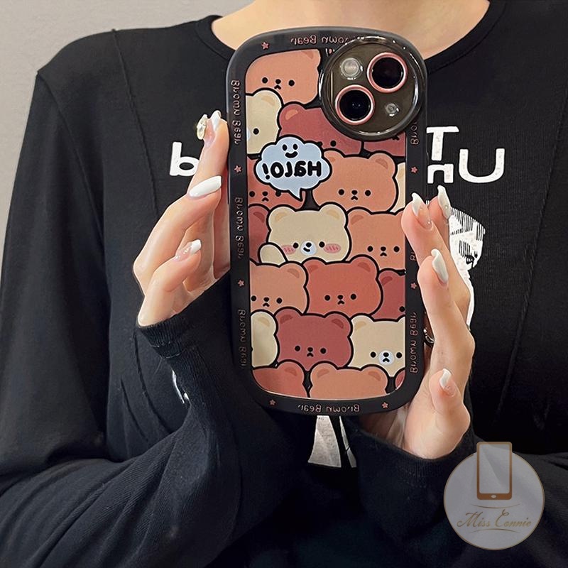 Soft Case TPU Motif Kartun Beruang Untuk Redmi 10 10A 10C 9 9T 9A 9C NFC Note 11 Note 10 10s 10Pro 11Pro + Note 8 9Pro 9s