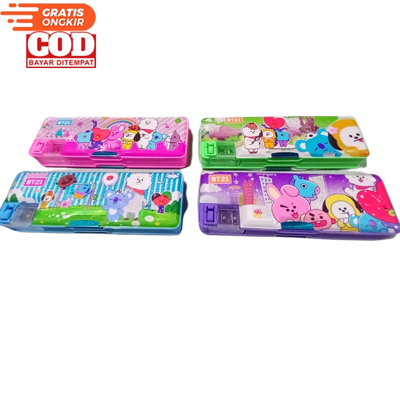 CUCI GUDANG Tempat Pensil BTS BT21 Kotak Pensil Sekolah